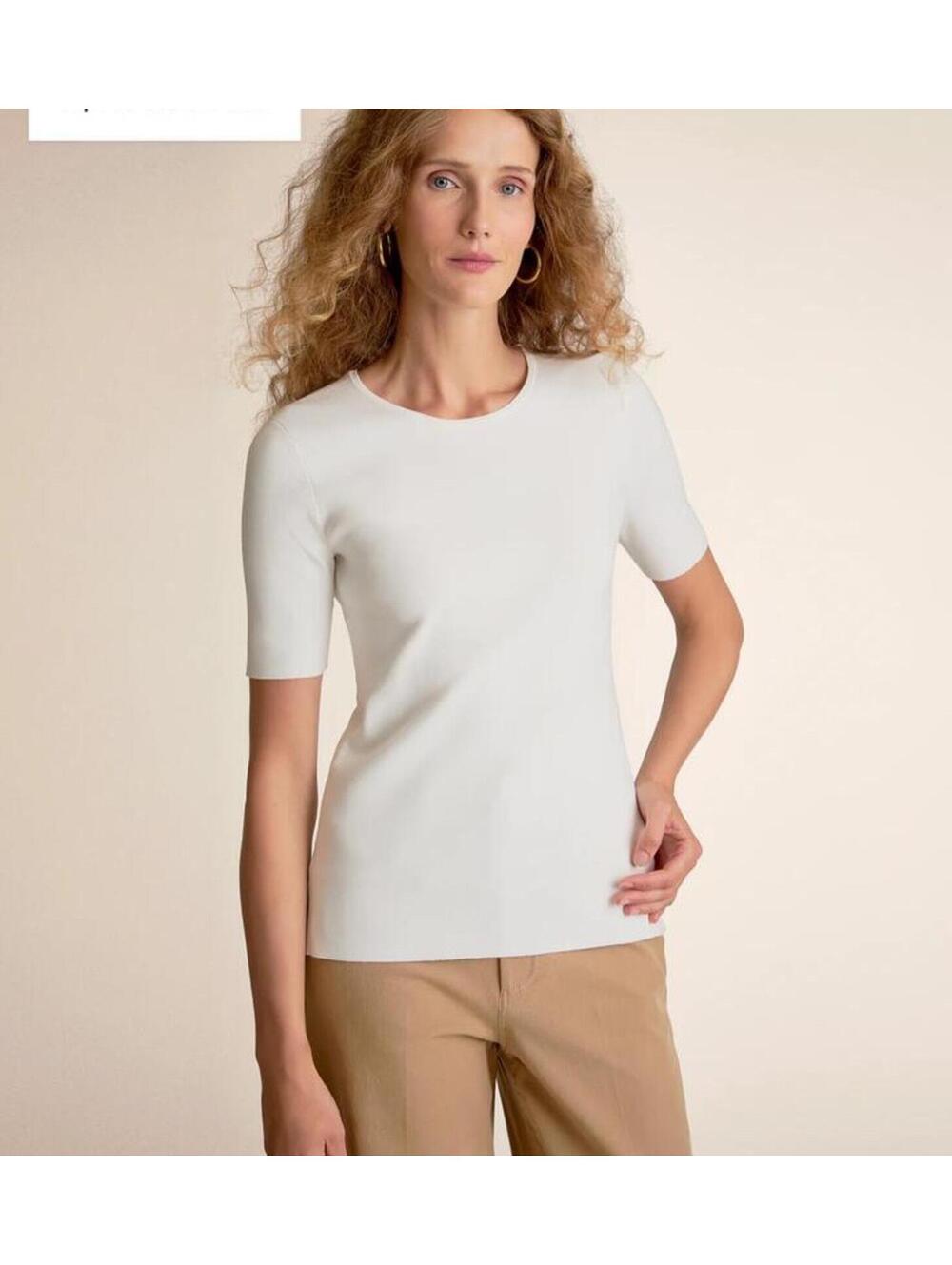 MM LaFleur The Choe Top 365 Stretch Knit white M